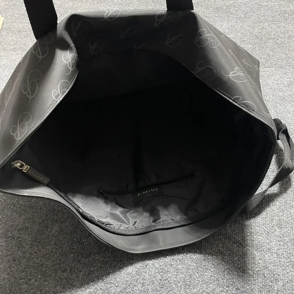 Bellagio Tote Bag Black Monogram B Pattern Samsonite Handle Travel Shopper Large
